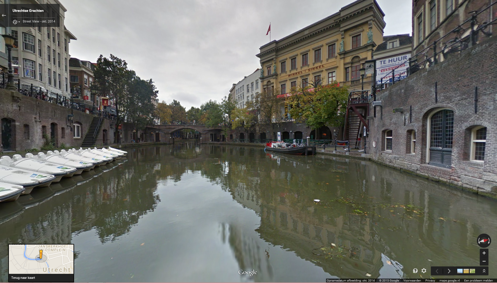 Utrechtse Grachten te zien via Google Street View